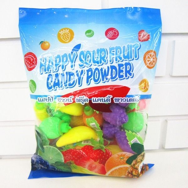 Candy powder Sour Powder Candy With Fruit Shape Packed In Bag Yummy And Lovely